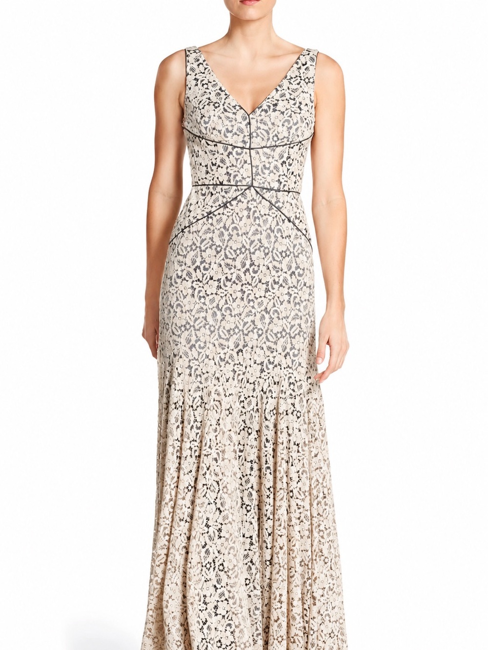 Dress by Vera Wang Lace Mermaid Gown Formal Maxi Dress Size 6